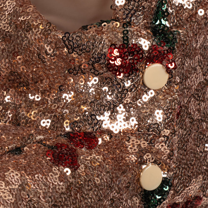 Konges Slojd - Sparkly Minnie Doll Pram - Cherry Sequin - Mabel & Fox