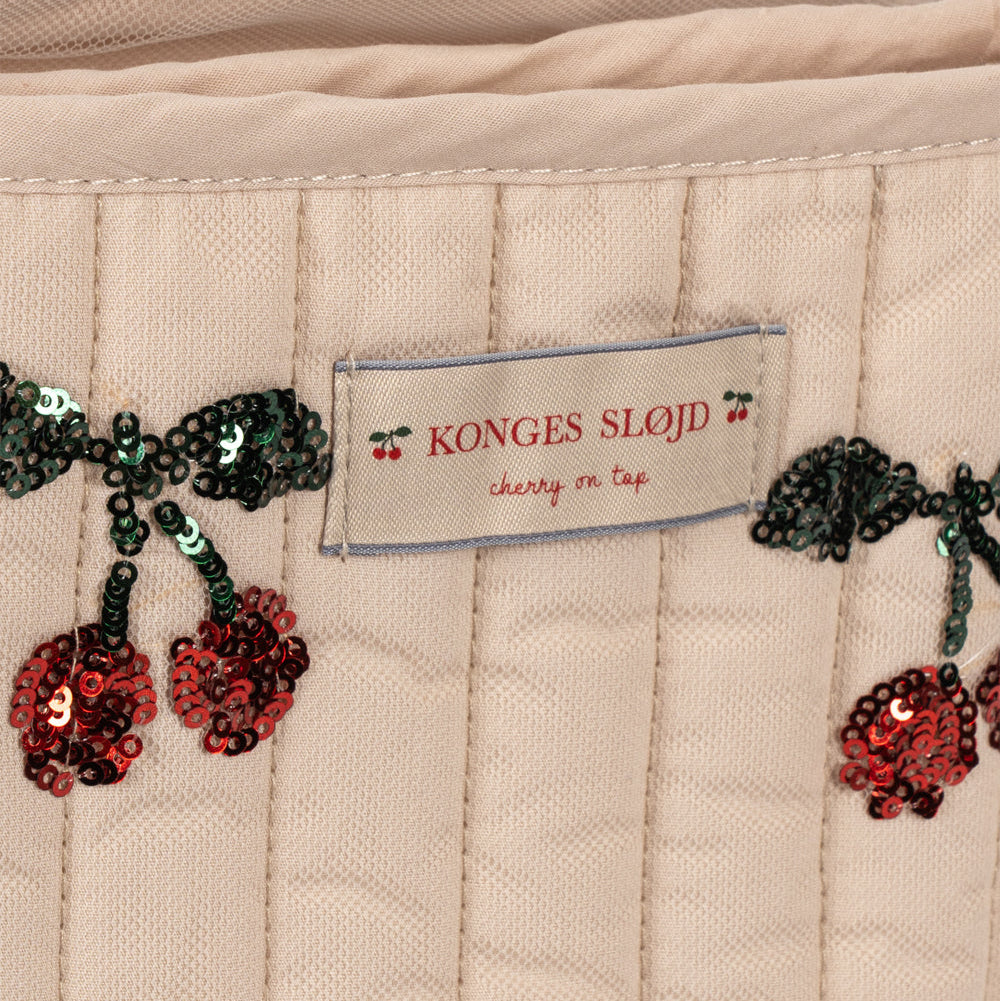 Konges Slojd - Sparkly Tulle Doll Stroller - Mon Cherry Sequin - Mabel & Fox