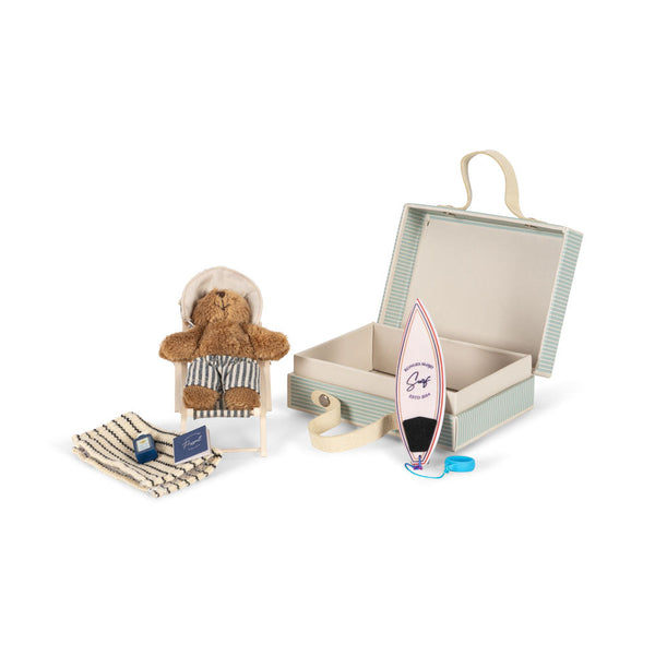 Konges Slojd – Tiny Teddy Travel – Blue Stripe - Mabel & Fox