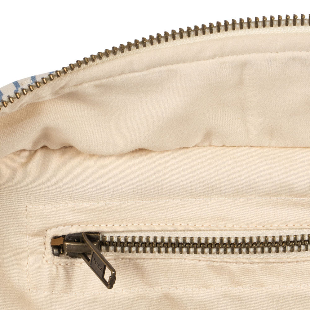 Konges Slojd - XL Quilted Toiletry Bag - Stripe Bluie - Mabel & Fox
