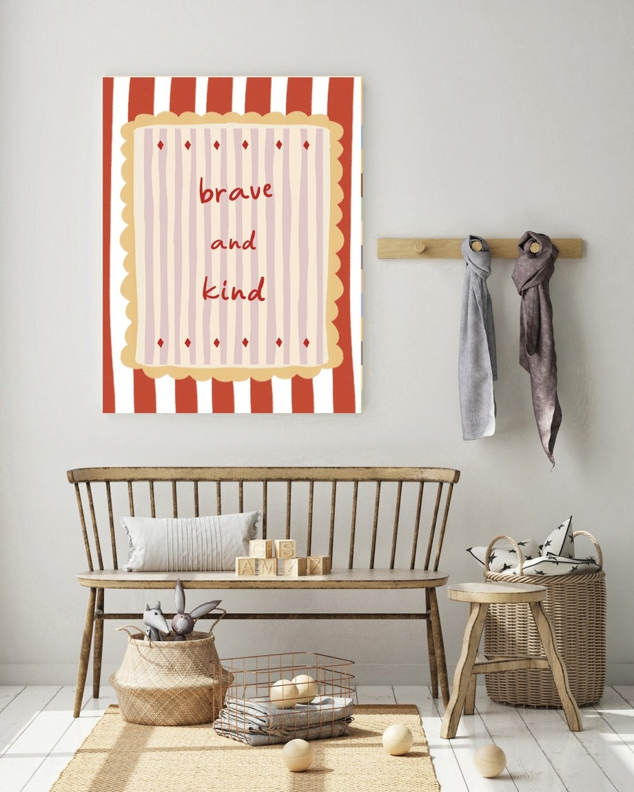 Kumo Art Prints - Art Print - Brave and Kind - Mabel & Fox
