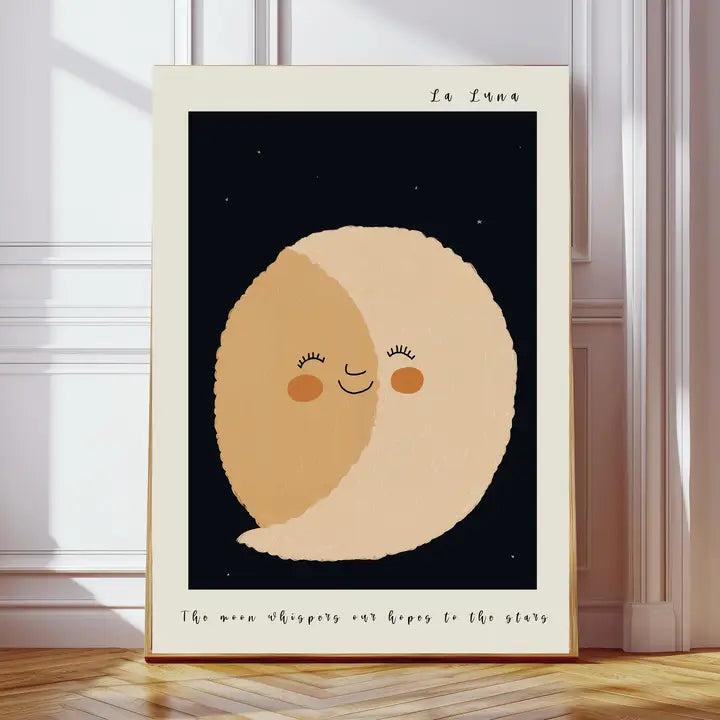 Kumo Art Prints - La Luna Moon Stars - Mabel & Fox