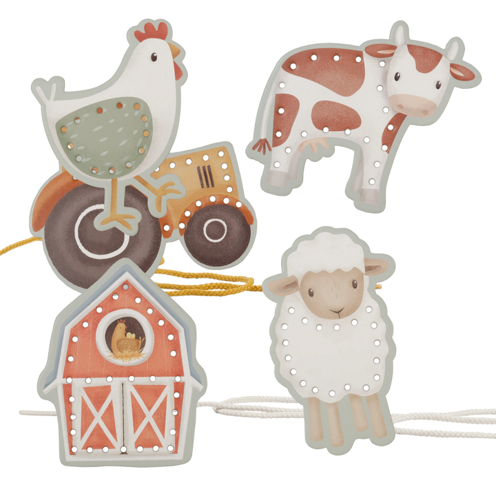 Little Dutch - Lacing Cards - Little Farm - Mabel & Fox