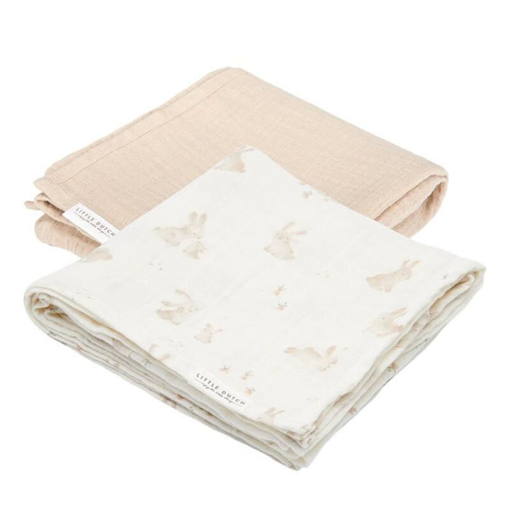 Little Dutch -  Swaddle - Baby Bunny / Beige (70x70cm)