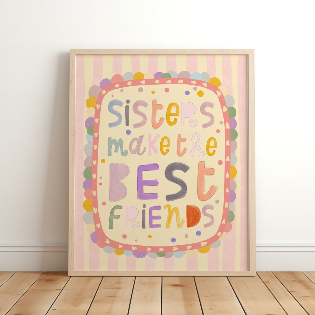 Lara & Kin - Art Print - Sisters Make The Best Friends - Mabel & Fox