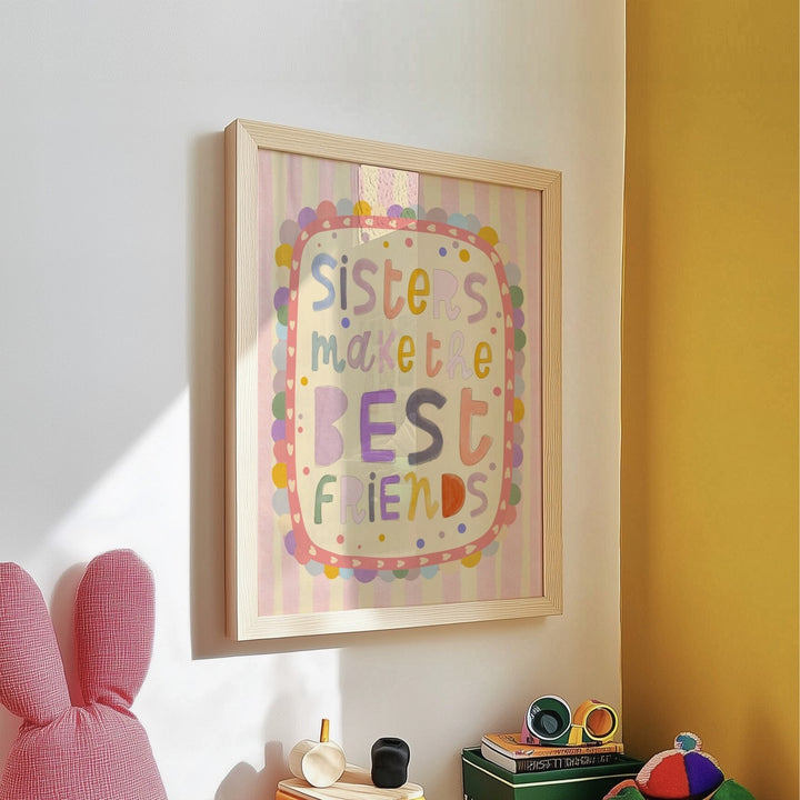 Lara & Kin - Art Print - Sisters Make The Best Friends - Mabel & Fox