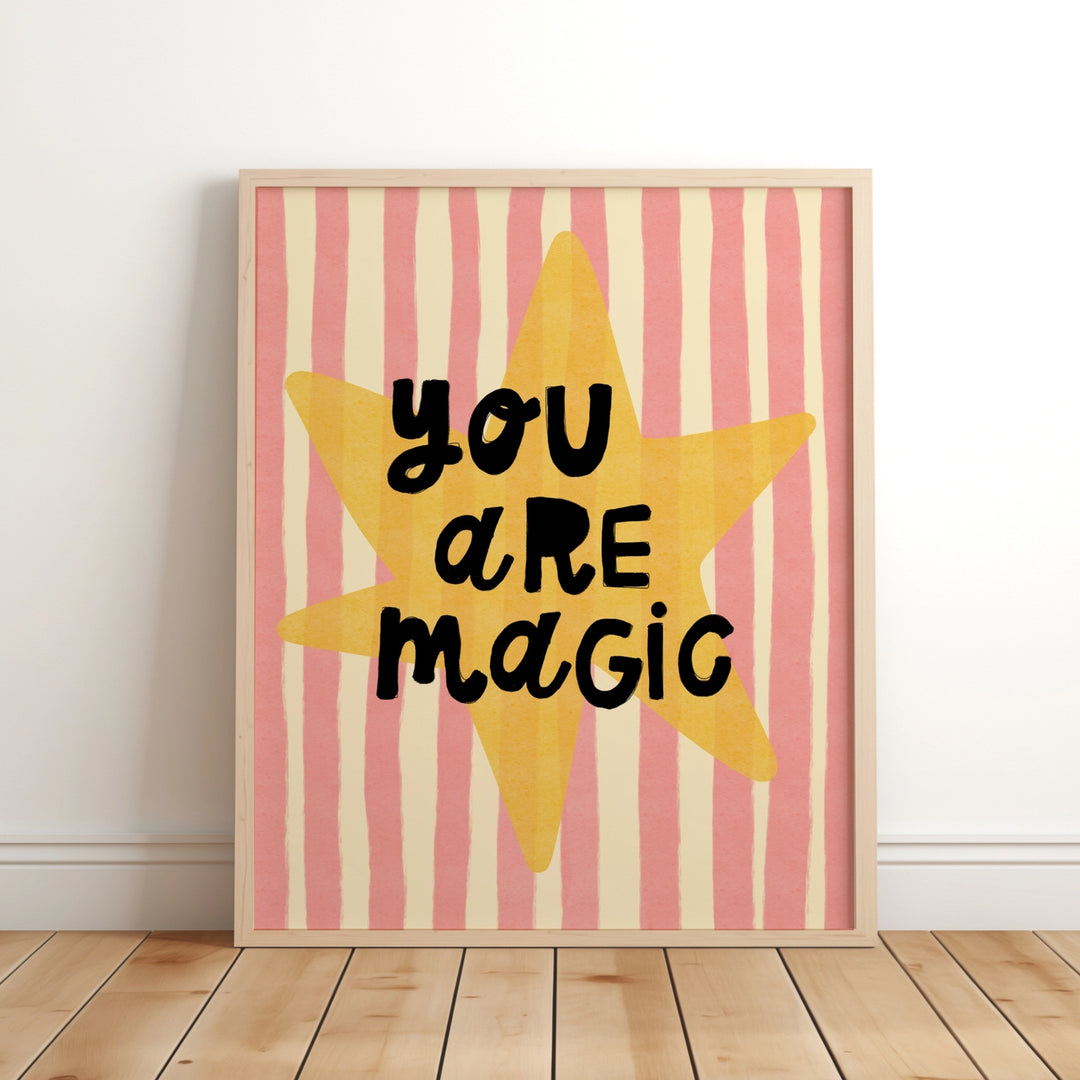 Lara & Kin - Art Print - You Are Magic - Pink - Mabel & Fox