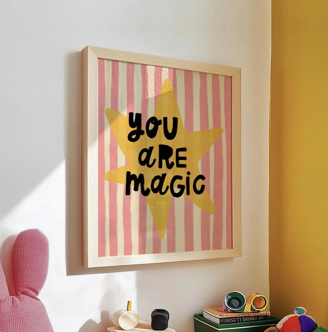 Lara & Kin - Art Print - You Are Magic - Pink - Mabel & Fox