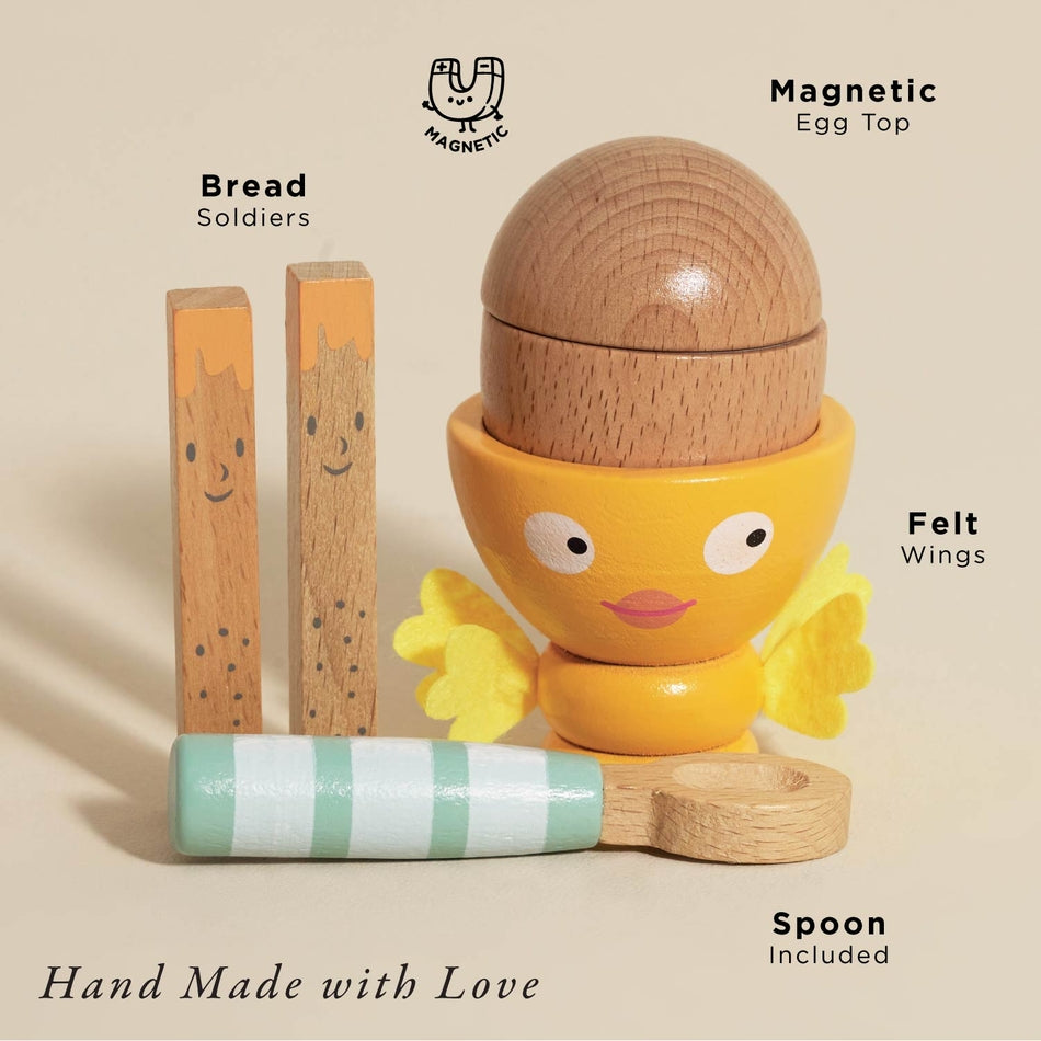 Le Toy Van – Wooden Egg Cup & Soldiers - Mabel & Fox