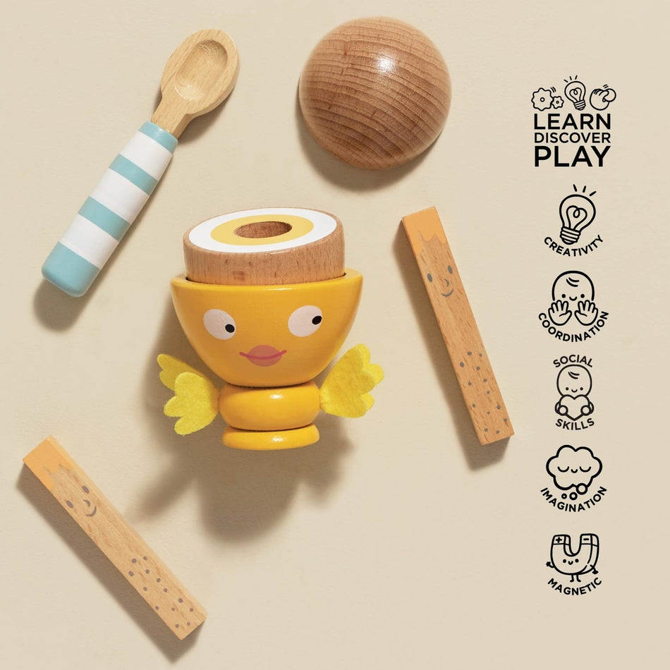 Le Toy Van – Wooden Egg Cup & Soldiers - Mabel & Fox