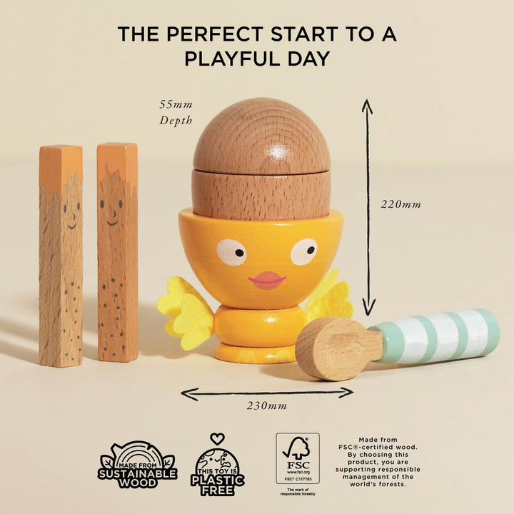 Le Toy Van – Wooden Egg Cup & Soldiers - Mabel & Fox