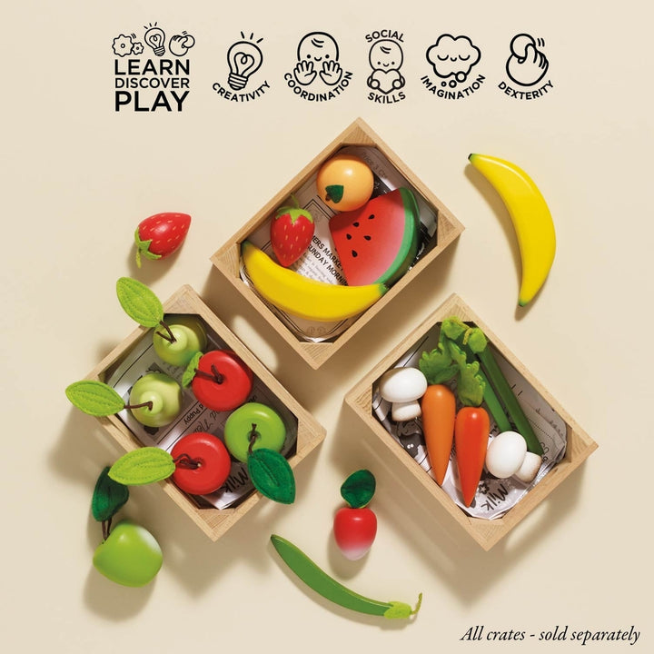 Le Toy Van – Wooden Market Crate – Harvest Vegetables - Mabel & Fox