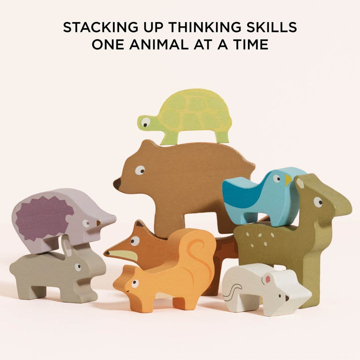 Le Toy Van – Woodland Stacking Forest Animals & Bag - Mabel & Fox