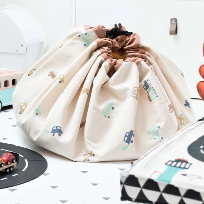 Play & Go - Original Play Mat & Storage Bag - Big Cars - Mabel & Fox