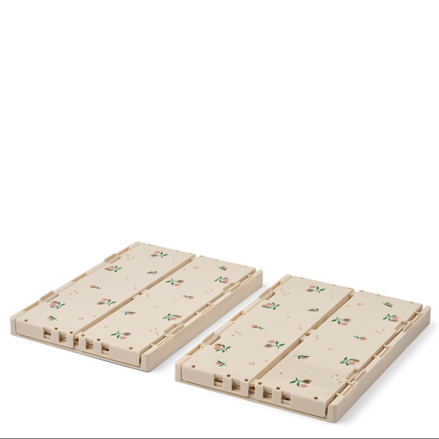 Liewood - Weston Printed Storage Box M 2-Pack - Peach / Sea Shell