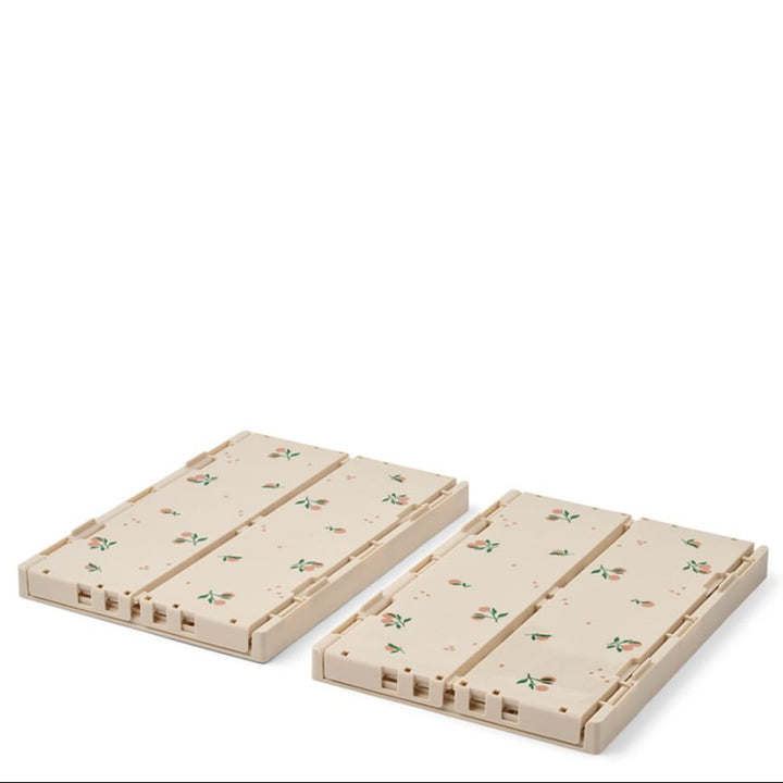Liewood - Weston Printed Storage Box M 2-Pack - Peach / Sea Shell