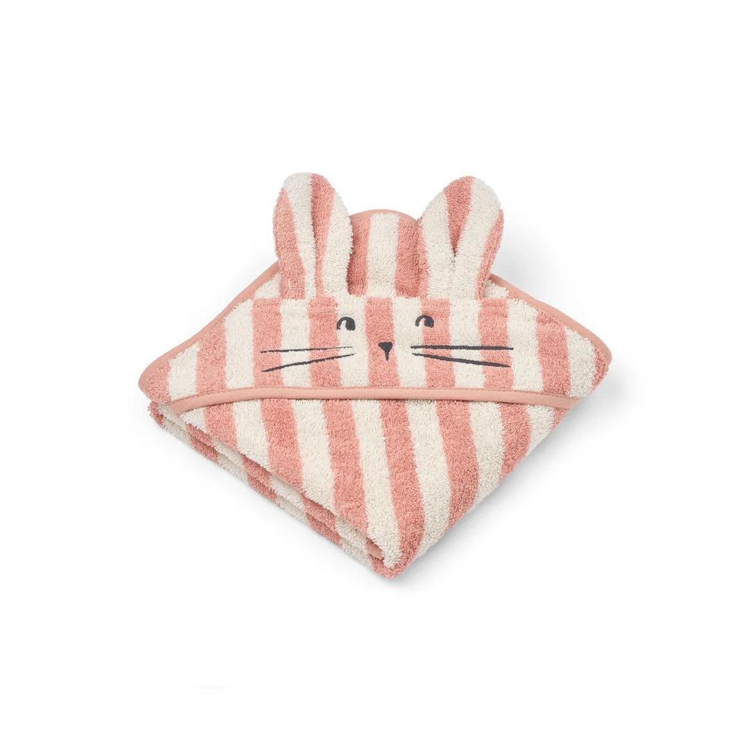 Liewood – Albert Hooded Towel – Coral Blush - Mabel & Fox