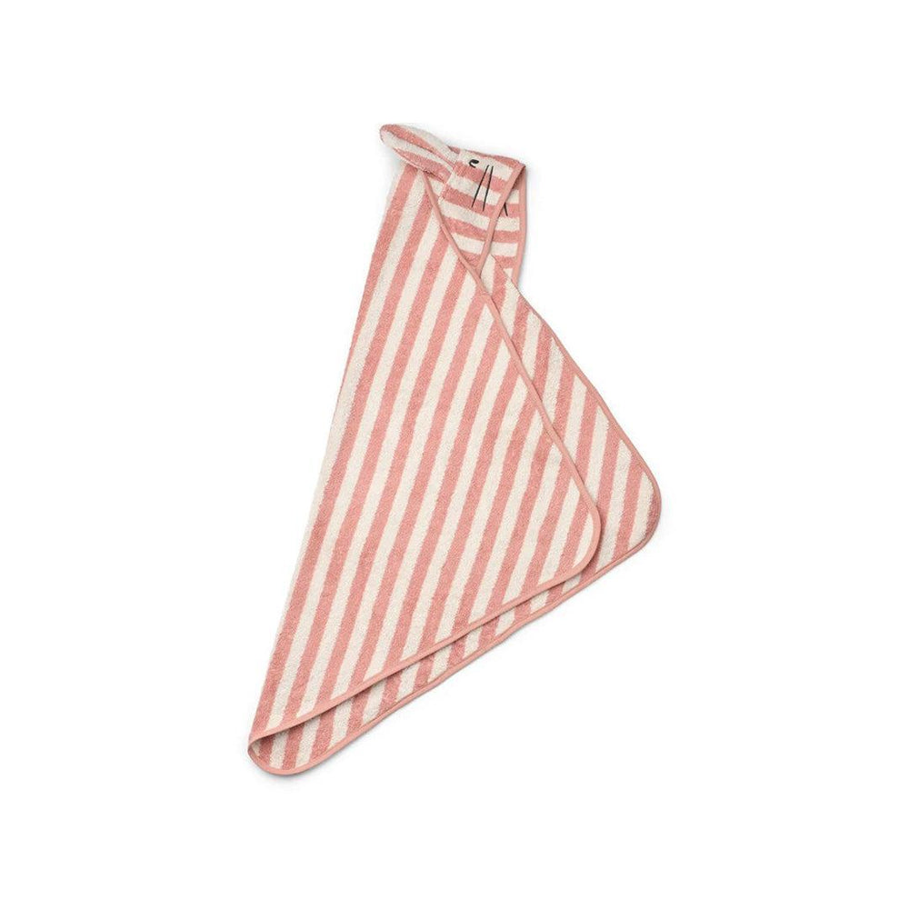 Liewood – Albert Hooded Towel – Coral Blush - Mabel & Fox