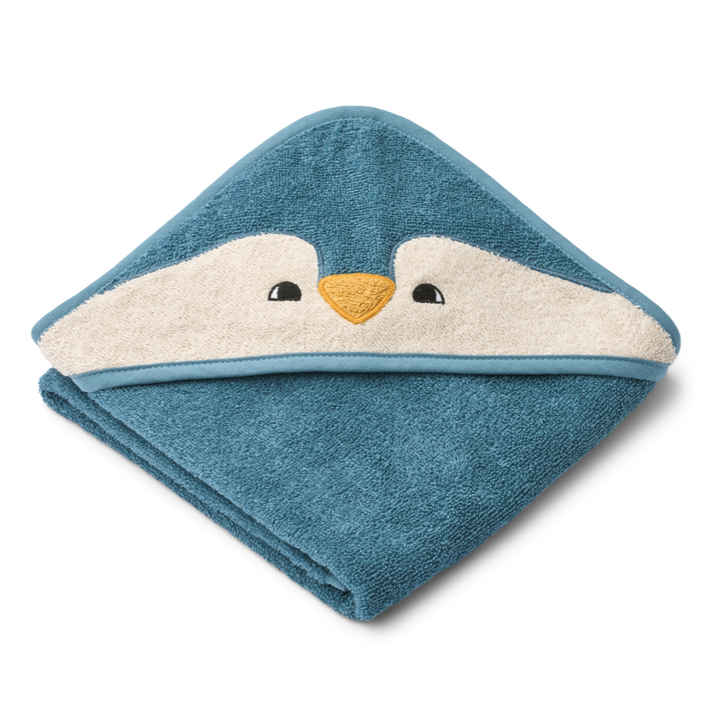 Liewood - Albert Hooded Towel - Penguin Oceanmix - Mabel & Fox