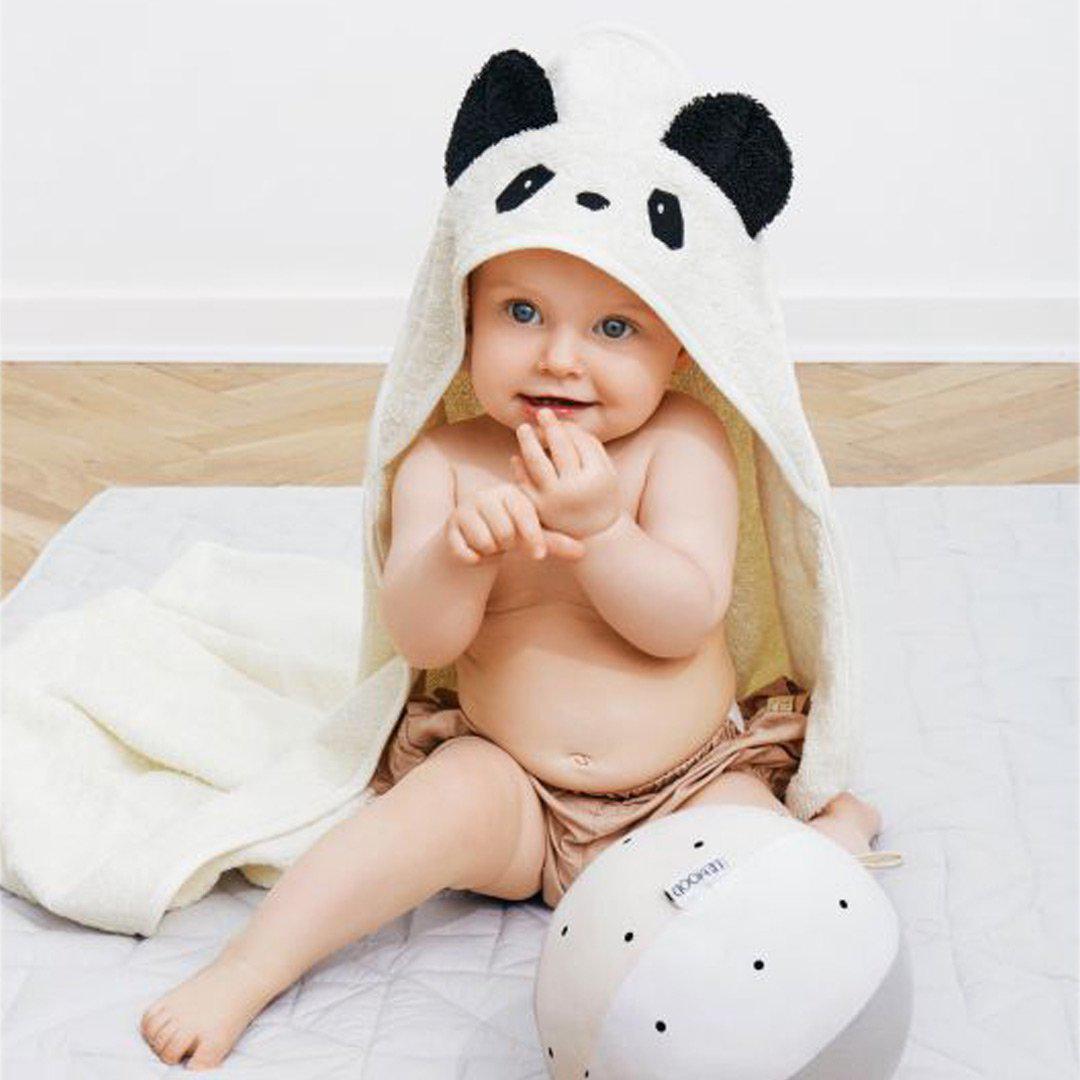 Liewood - Albert Hooded Towel - Panda Creme de la creme