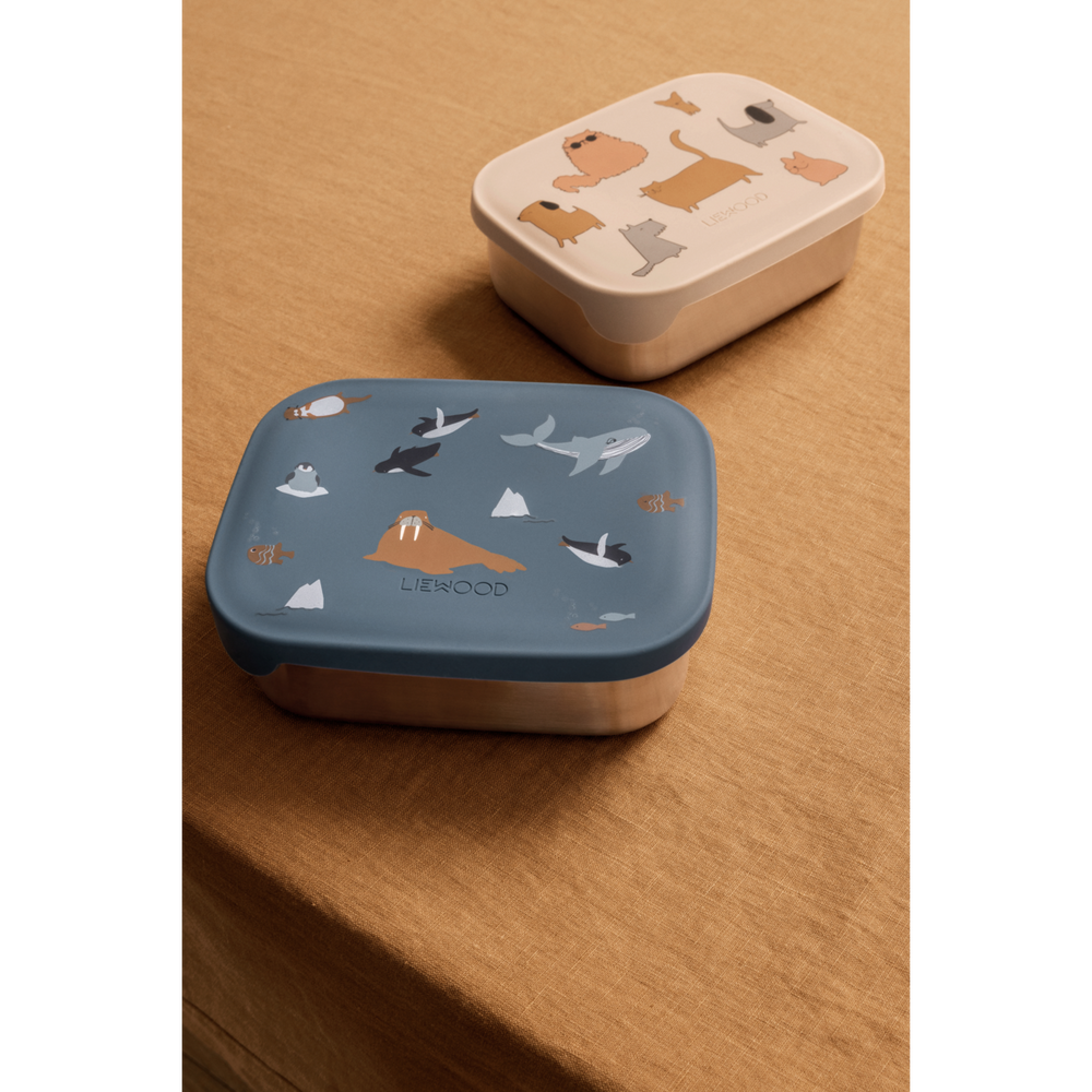 Liewood - Arthur Lunchbox - Cats & Dogs / Sandy - Mabel & Fox
