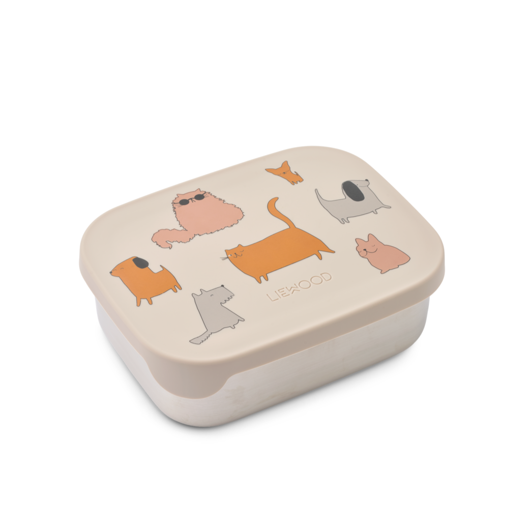 Liewood - Arthur Lunchbox - Cats & Dogs / Sandy - Mabel & Fox