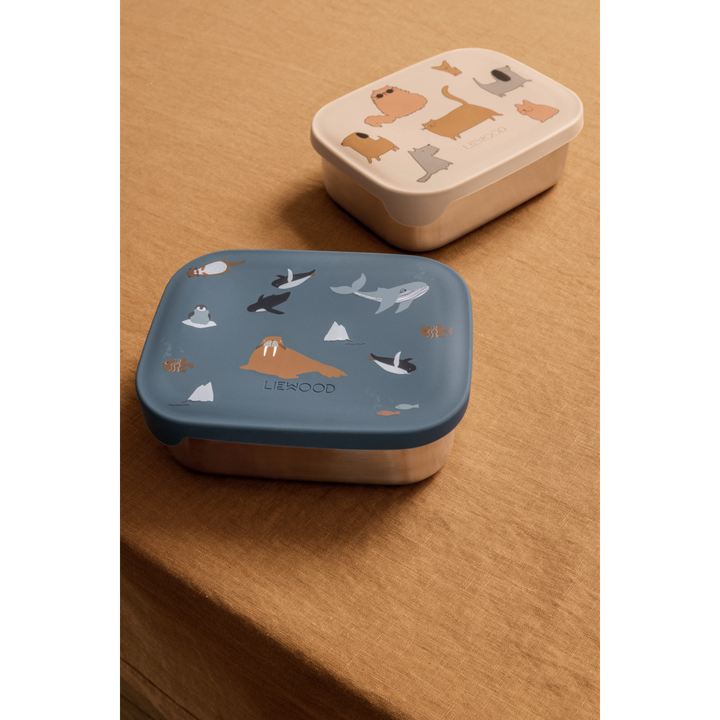 Liewood - Arthur Lunchbox - Cats & Dogs / Sandy - Mabel & Fox