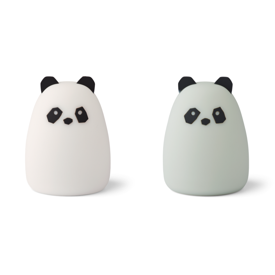 Liewood - Callie Night Light - Panda Creme de la creme / dove blue (2 Pack) - Mabel & Fox