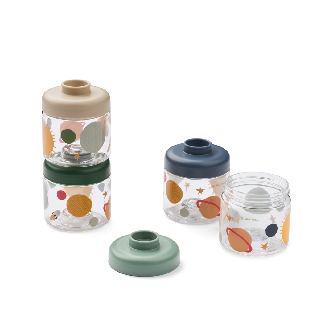Liewood - Dominique Baby Food Boxes - Universe / Classic Navy (4 Pack) - Mabel & Fox