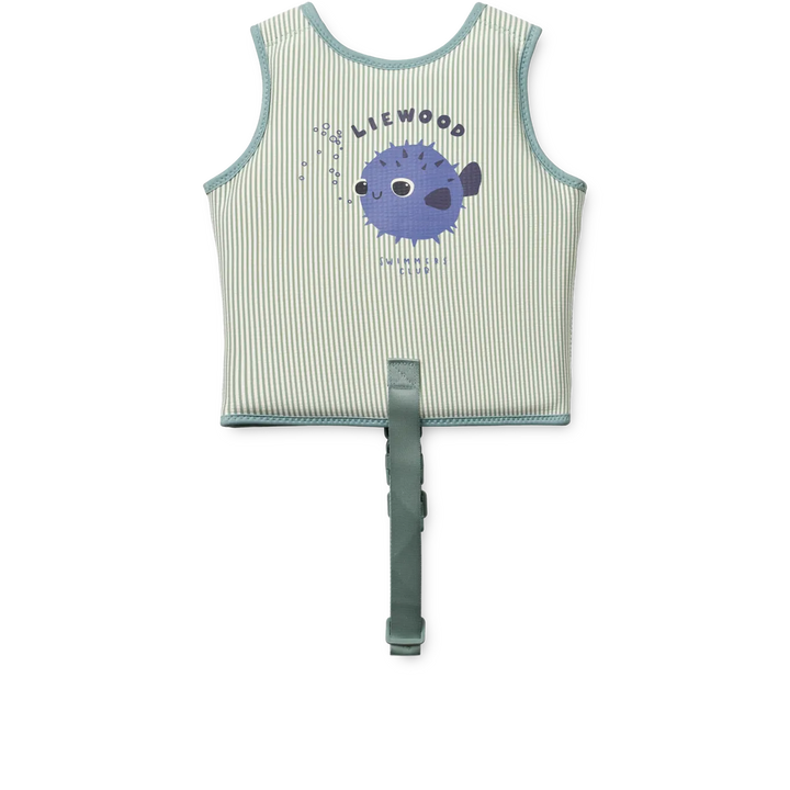 Liewood – Dove Seersucker Swim Vest – Peppermint / Sandy - Mabel & Fox