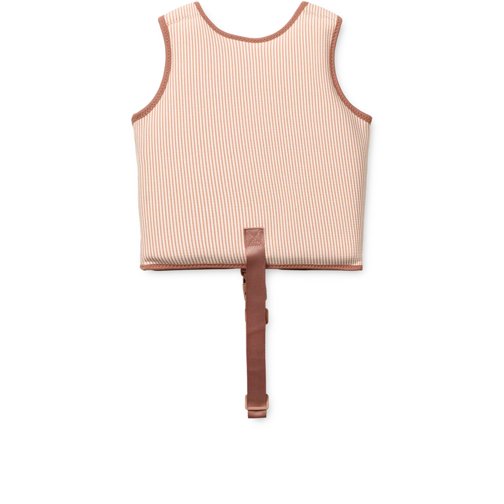 Liewood – Dove Seersucker Swim Vest – Y/D Stripe Pale Tuscany / Creme de la Creme - Mabel & Fox