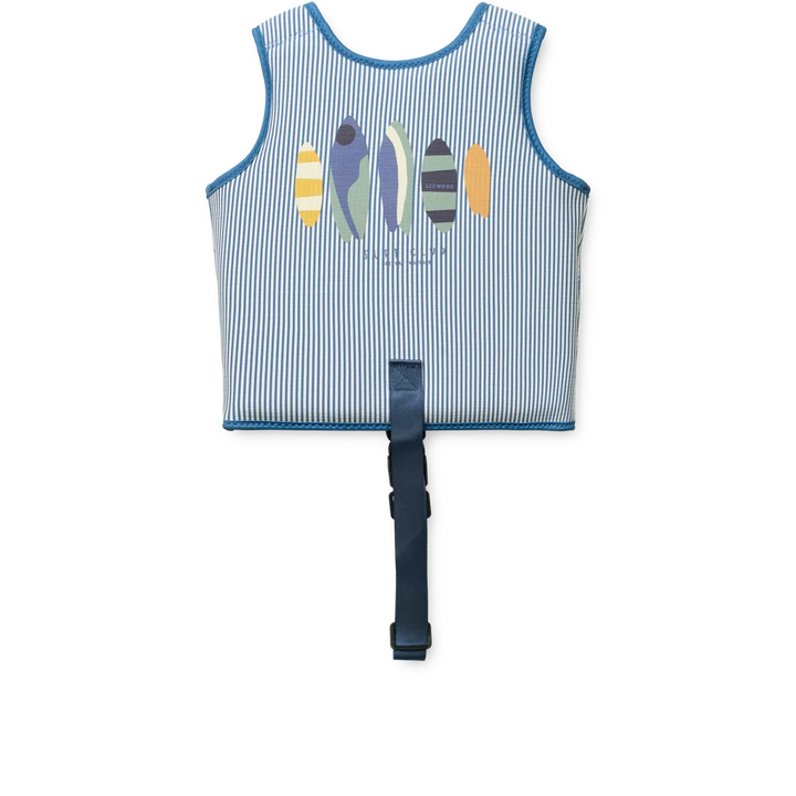 Liewood – Dove Seersucker Swim Vest – Y/D Stripe Riverside / Creme de la Creme - Mabel & Fox