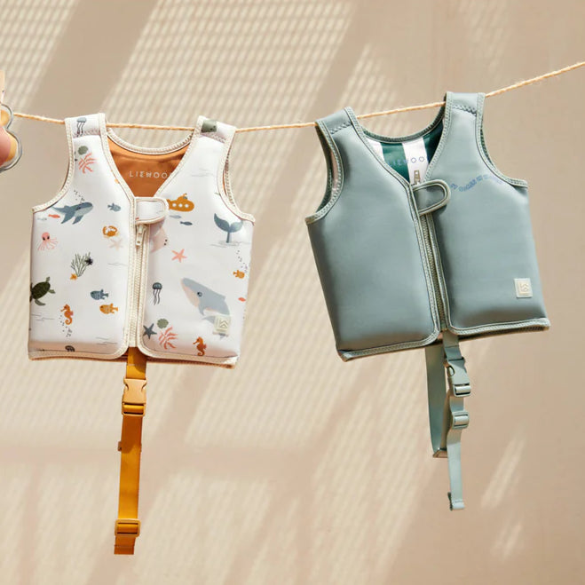 Liewood - Dove Swim Vest - It Comes In Waves/Peppermint - Mabel & Fox