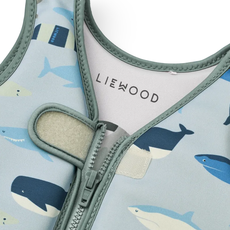 Liewood - Dove Swim Vest - Shark / Dove Blue - Mabel & Fox