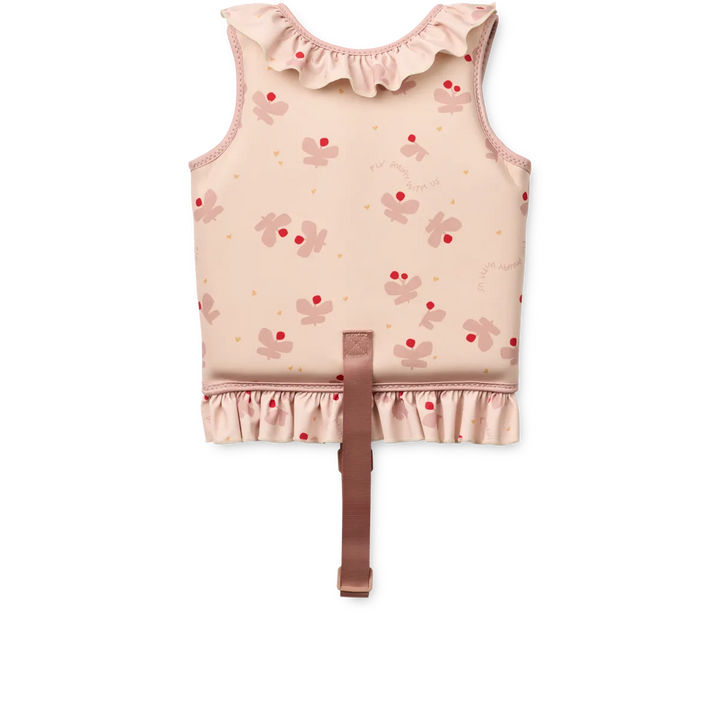 Liewood - Dove Swim Vest w Frill - Butterfly / Apple Blossom - Mabel & Fox