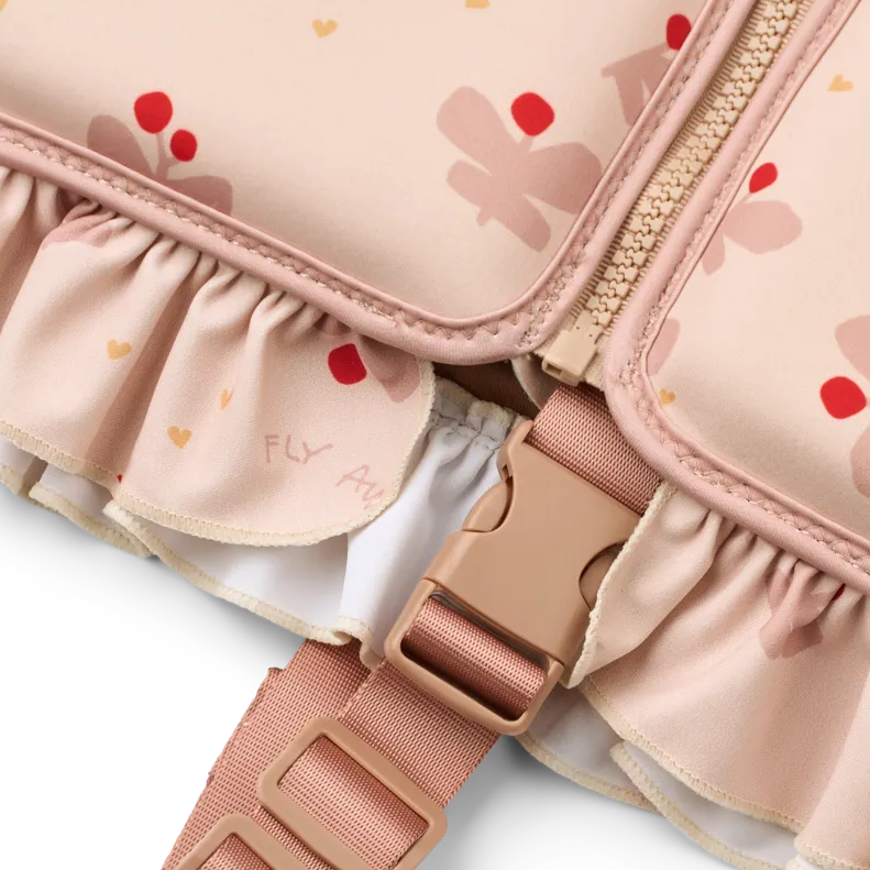 Liewood - Dove Swim Vest w Frill - Butterfly / Apple Blossom - Mabel & Fox