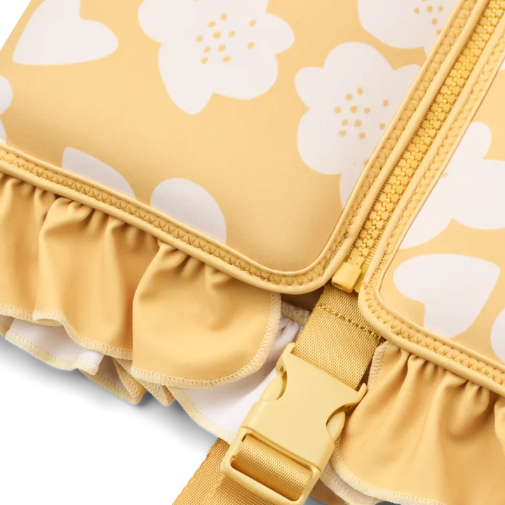 Liewood - Dove Swim Vest w Frill - Flower / Lemon Yellow - Mabel & Fox