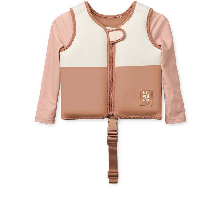 Liewood - Dove Swim Vest w Sleeves - Tuscany Rose Multi Mix - Mabel & Fox