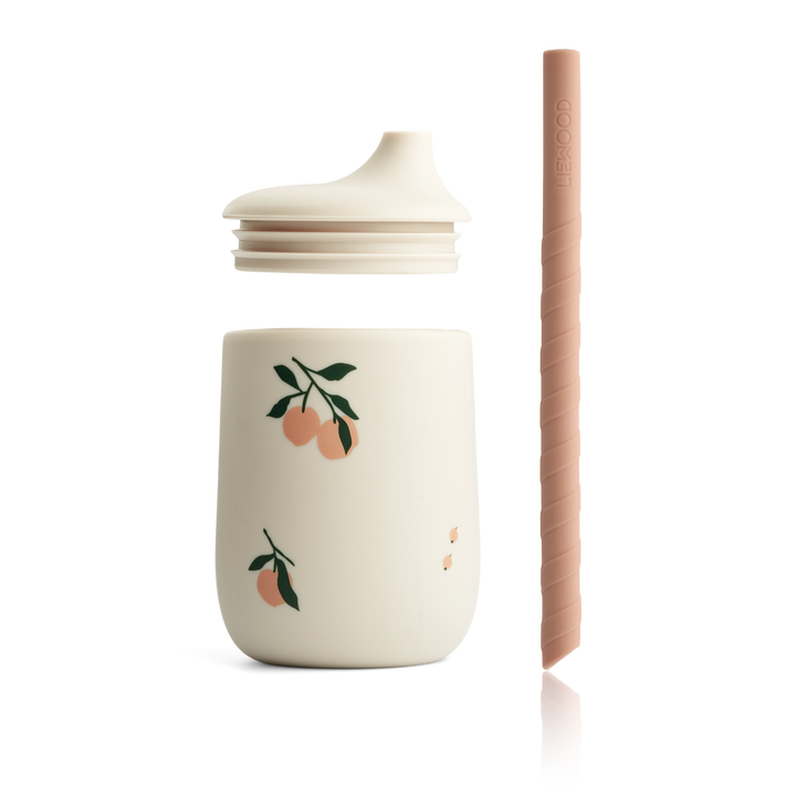 Liewood - Ellis Sippy Cup - Peach / Sea Shell Mix - Mabel & Fox