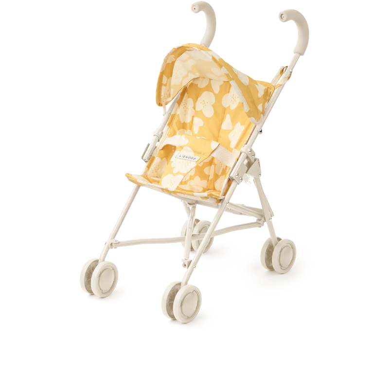Liewood - Elsie Doll Stroller - Flower / Lemon Yellow - Mabel & Fox