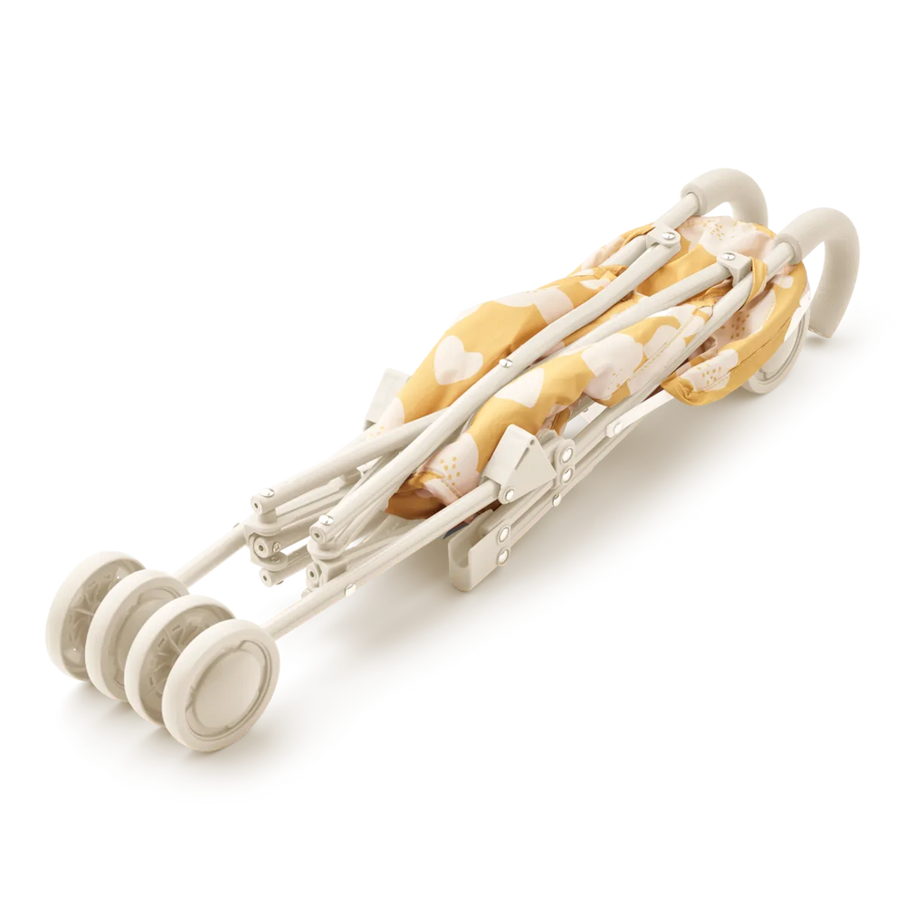 Liewood - Elsie Doll Stroller - Flower / Lemon Yellow - Mabel & Fox