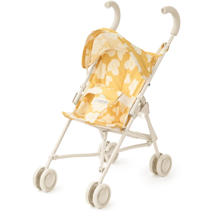 Liewood - Elsie Doll Stroller - Flower / Lemon Yellow - Mabel & Fox