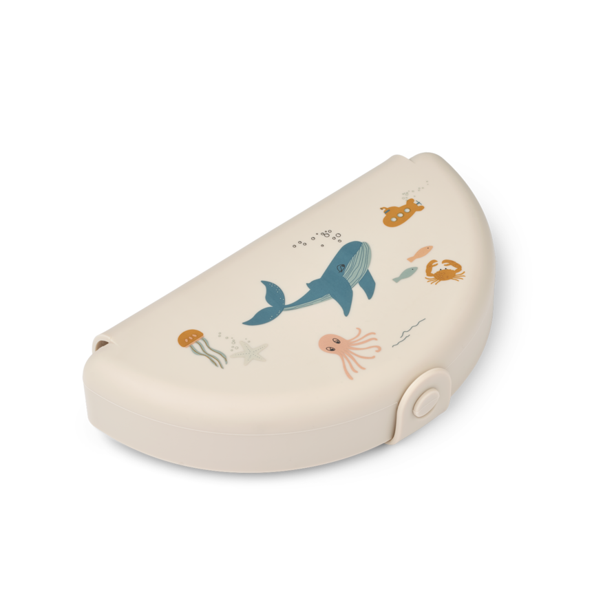 Liewood - Eugene Foldable Snack Box - Sea Creature / Sandy - Mabel & Fox