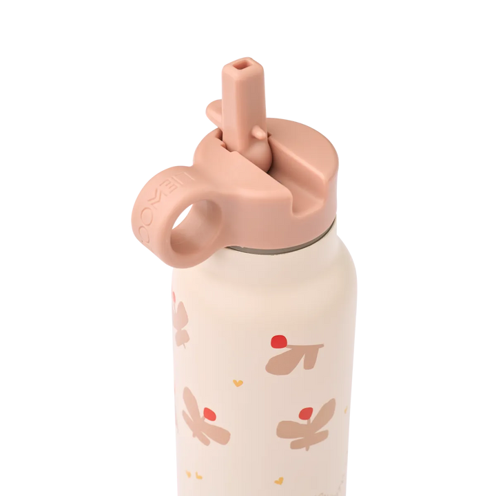 Liewood - Falk Water Bottle - Butterfly / Apple Blossom - Mabel & Fox