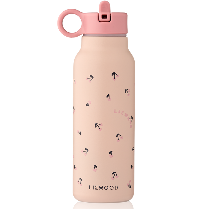 Liewood - Falk Water Bottle - Mini Cherry Heart / Rosey - 350 ml - Mabel & Fox