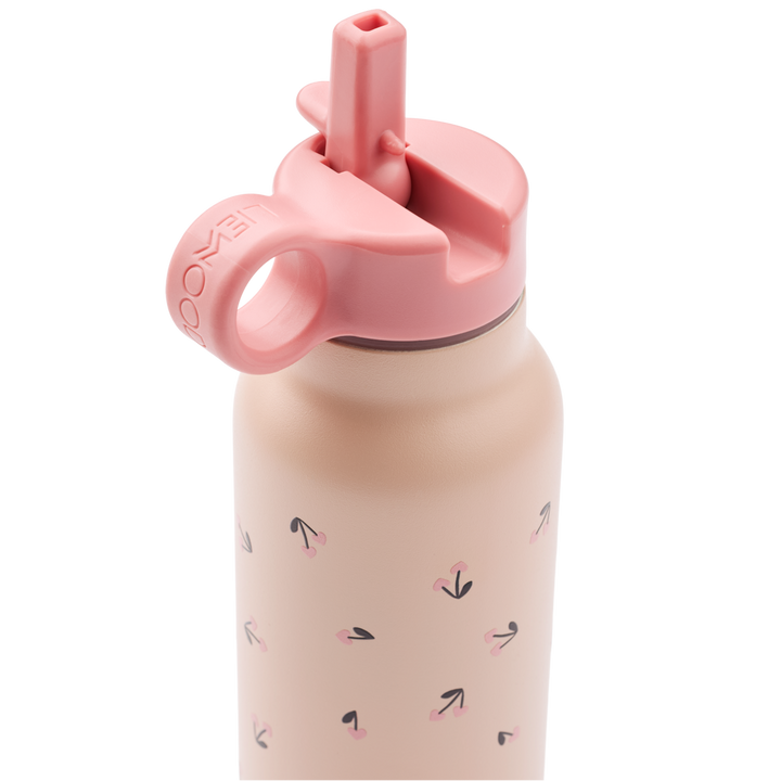 Liewood - Falk Water Bottle - Mini Cherry Heart / Rosey - 350 ml - Mabel & Fox