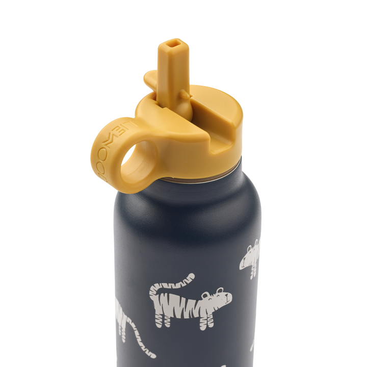 Liewood - Falk Water Bottle - Tiger / Classic navy - Mabel & Fox