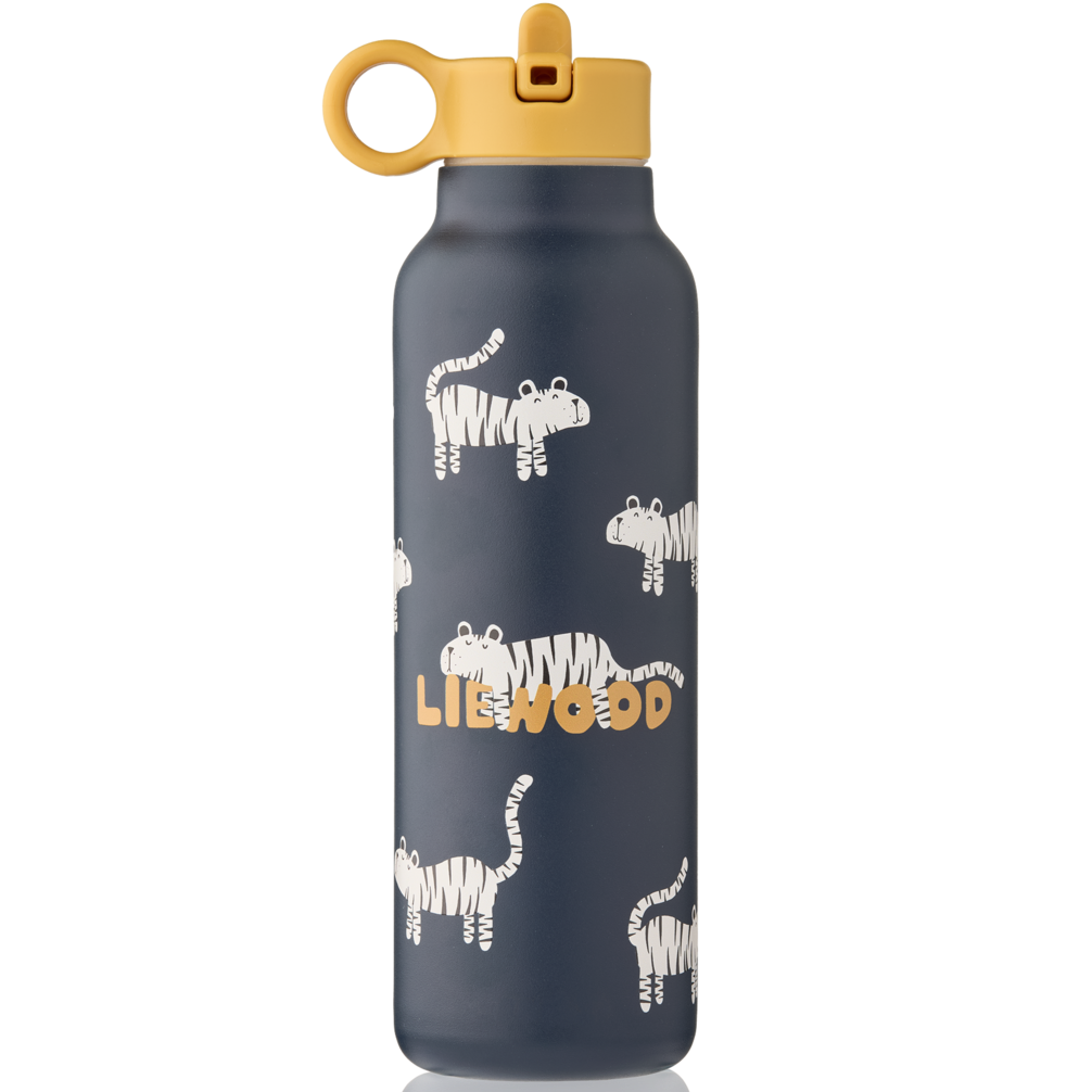 Liewood - Falk Water Bottle - Tiger / Classic navy - Mabel & Fox