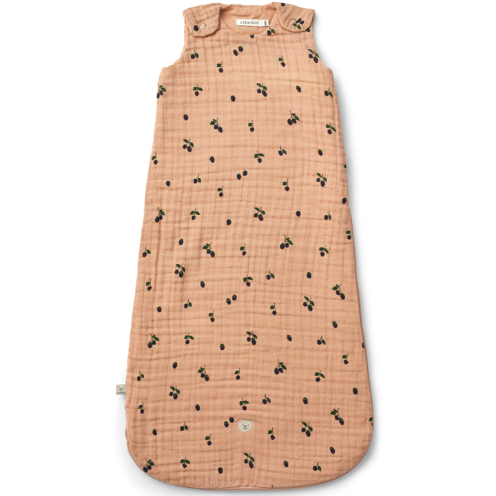 Liewood - Flora Printed Sleeping Bag - Mini Berry / Pale Tuscany - Mabel & Fox