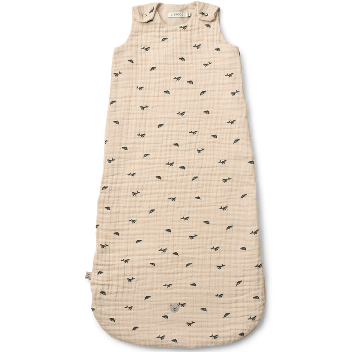 Liewood - Flora Printed Sleeping Bag - Mini Whale / Sandy - Mabel & Fox